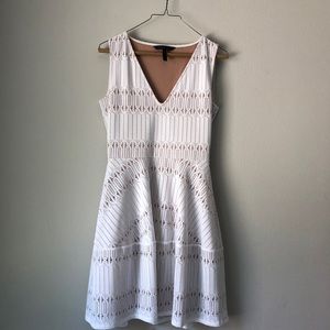 BCBG MAXAZRIA: White Nude Sun Dress